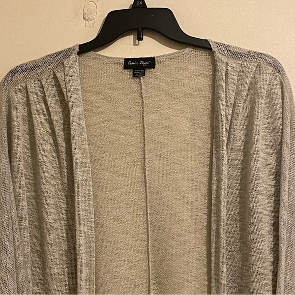 Charlie Paige Women’s Open Cardigan Lightweight Sweater One Size See-Through - Picture 2 of 7
